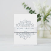 Modern Snowflake kerst Corporate Greeting Briefkaart (Staand voorkant)