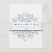 Modern Snowflake kerst Corporate Greeting Briefkaart (Voorkant)