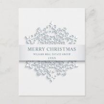 Modern Snowflake kerst Corporate Greeting
