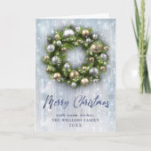 Modern Snowflake kerst Corporate Greeting Feestdagen Kaart (Voorkant)
