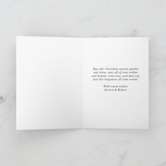 Modern Snowflake kerst Corporate Greeting Feestdagen Kaart (Binnen)