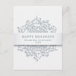 Modern Snowflake kerst Corporate Greeting Feestdagenkaart