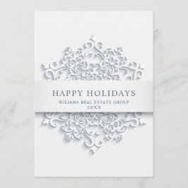 Modern Snowflake kerst Corporate Greeting Feestdagenkaart