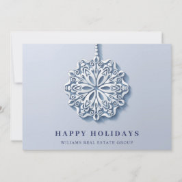 Modern Snowflake kerst Corporate Greeting Feestdagenkaart