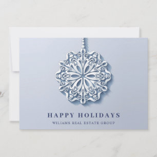 Modern Snowflake kerst Corporate Greeting Feestdagenkaart
