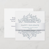 Modern Snowflake kerst Corporate Greeting Feestdagenkaart (Voorkant / Achterkant)