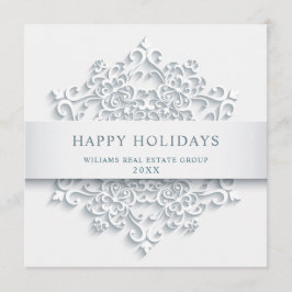 Modern Snowflake kerst Corporate Greeting Feestdagenkaart