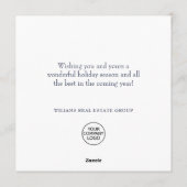 Modern Snowflake kerst Corporate Greeting Feestdagenkaart (Achterkant)