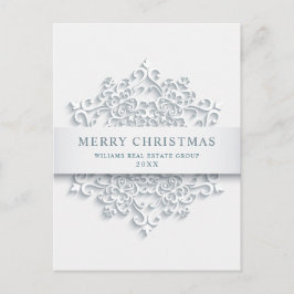 Modern Snowflake kerst Corporate Greeting Feestdagenkaart