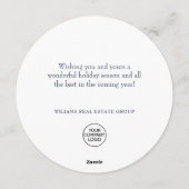 Modern Snowflake kerst Corporate Greeting Feestdagenkaart (Achterkant)