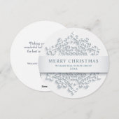 Modern Snowflake kerst Corporate Greeting Feestdagenkaart (Voorkant / Achterkant)