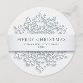 Modern Snowflake kerst Corporate Greeting Feestdagenkaart