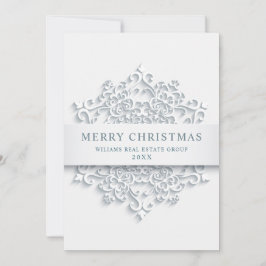 Modern Snowflake kerst Corporate Greeting Feestdagenkaart