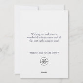 Modern Snowflake kerst Corporate Greeting Feestdagenkaart (Achterkant)