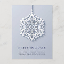 Modern Snowflake kerst Corporate Greeting Feestdagenkaart