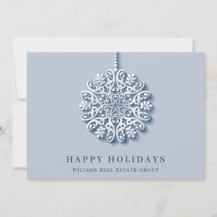 Modern Snowflake kerst Corporate Greeting Feestdagenkaart