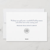 Modern Snowflake kerst Corporate Greeting Feestdagenkaart (Achterkant)