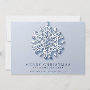 Modern Snowflake kerst Corporate Greeting Feestdagenkaart