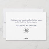 Modern Snowflake kerst Corporate Greeting Feestdagenkaart (Achterkant)