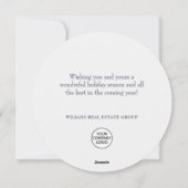 Modern Snowflake kerst Corporate Greeting Feestdagenkaart (Achterkant)