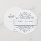 Modern Snowflake kerst Corporate Greeting Feestdagenkaart (Voorkant / Achterkant)