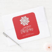 Modern Snowflake Kerst sticker (Envelop)