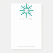 Modern Snowflake Logo met kerstmis Post-it® Notes (Voorkant)