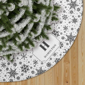 Modern Snowflake Pattern Monogram Kerstboom Rok