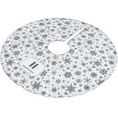 Modern Snowflake Pattern Monogram Kerstboom Rok (Gekanteld)