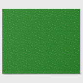 Modern Snowflake Pattern over Groene Kerstmis Cadeaupapier (Vlak)