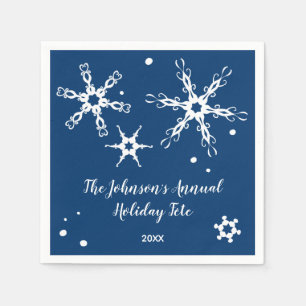 Modern Snowflake Personalized Event Napkin Servet