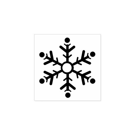Modern Snowflake Rubberstempel (Afrduk)