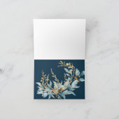 Modern Snowflake Winter Cold Oyutside Baby Shower Bedankkaart (Binnen)