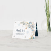 Modern Snowflake Winter Cold Oyutside Baby Shower Bedankkaart (Voorkant)