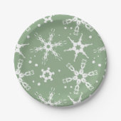 Modern Snowflake Winter Holiday Paper Bord (Voorkant)