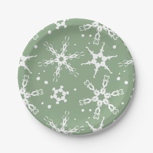 Modern Snowflake Winter Holiday Paper Bord (Voorkant)
