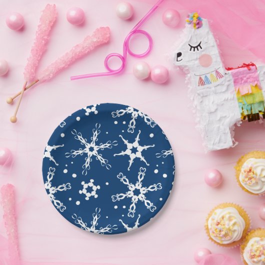 Modern Snowflake Winter Holiday Paper Bord (Feest)