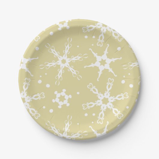 Modern Snowflake Winter Holiday Paper Bord (Voorkant)