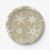 Modern Snowflake Winter Holiday Paper Bord (Voorkant)