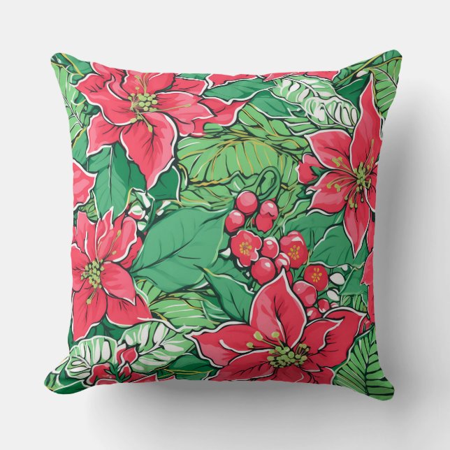 Modern Snowflake Winter Pillow – Neutral Kussen (Voorkant)