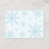 Modern Snowflakes Boy Baby Shower Book Request Informatiekaartje (Achterkant)