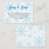 Modern Snowflakes Boy Baby Shower Book Request Informatiekaartje (Voorkant / Achterkant)