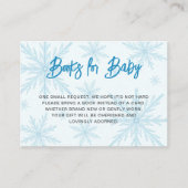 Modern Snowflakes Boy Baby Shower Book Request Informatiekaartje (Voorkant)