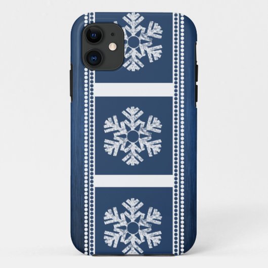Modern Snowflakes BT iPhone 5 Hoesje, blauw Case-Mate iPhone Case (Achterkant)