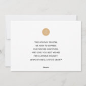 Modern Snowflakes Elegant Typografie Feestdagenkaart (Achterkant)