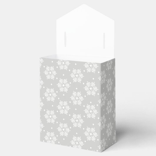 Modern Snowflakes Favor Box Bedankdoosjes (Geopend)
