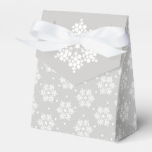 Modern Snowflakes Favor Box