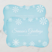 Modern Snowflakes | Gegroet van het medisch seizoe Feestdagenkaart (Voorkant / Achterkant)