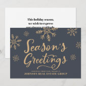 Modern Snowflakes | Groeten van het seizoen Feestdagenkaart (Voorkant / Achterkant)