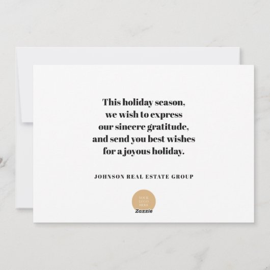 Modern Snowflakes | Groeten van het seizoen Feestdagenkaart (Achterkant)